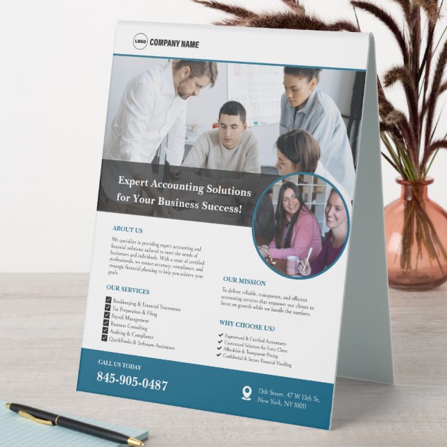 Accounting Services Table Tent Sign (In SItu (Table))