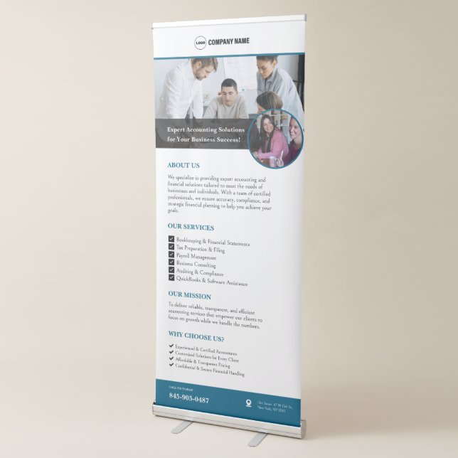 Accounting Services Vertical Retractable Banner (3/4)