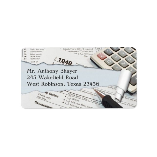 Accounting Shipping Address Label Template (Front)