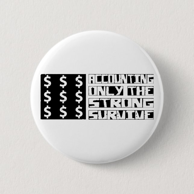 Accounting Survive Pinback Button (Front)