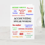 Accounting Swear Words | Accountant | Joke | Blank Card