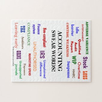 Accounting Swear Words Accountant Joke Gift Jigsaw Puzzle | Zazzle