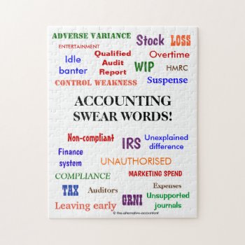 Accounting Swear Words Accountant Joke Gift Jigsaw Puzzle by accountingcelebrity at Zazzle