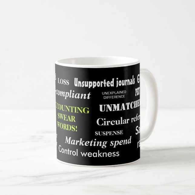 Accounting Swear Words!! Annoying Funny Accountant Coffee Mug | Zazzle