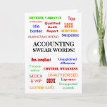 Accounting Swear Words! Birthday Card