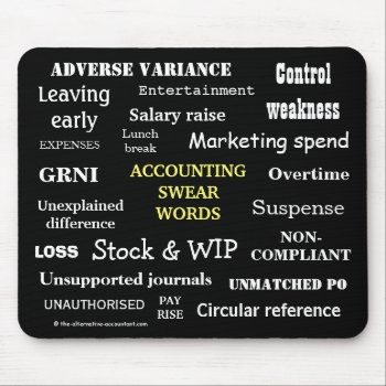 Accounting Swear Words Cruel Funny Accountant Gift Mouse Pad by accountingcelebrity at Zazzle