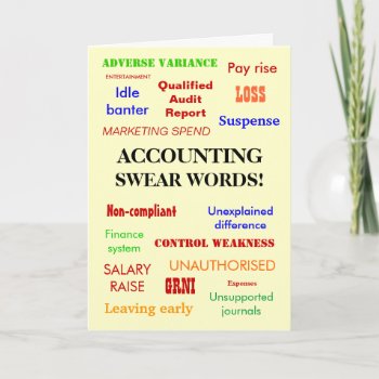 Accounting Swear Words! Thank You by accountingcelebrity at Zazzle