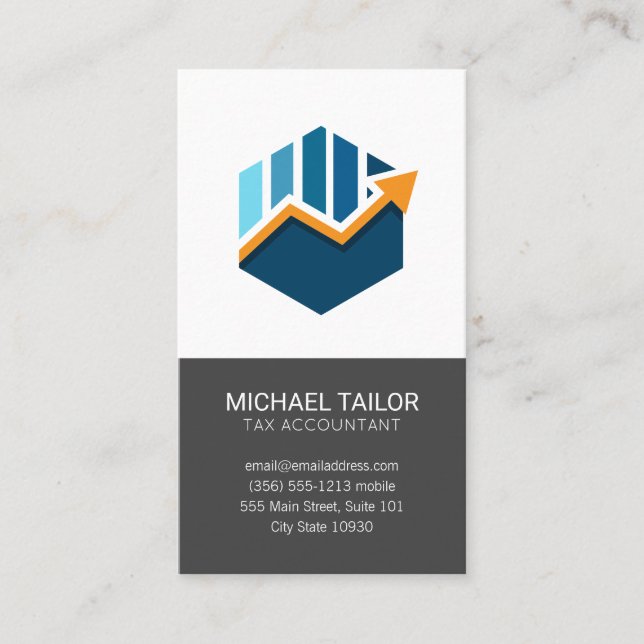 Accounting Tax Firm | Finance Logo | Finance Business Card (Front)