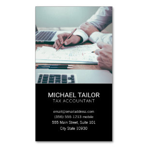 Accounting Tax Prep Business Card Magnet