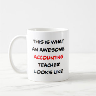 accounting teacher, awesome coffee mug