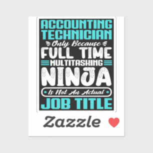 Accounting Technician Job Title Professional Skill Sticker