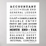 Accounting Terms Language Words Accountant Office Poster