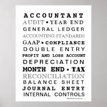 Accounting Terms Language Words Accountant Office Poster by accountingcelebrity at Zazzle