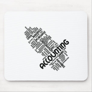 Accounting text mouse pad