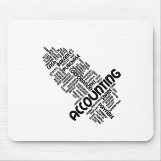 Accounting text mouse pad