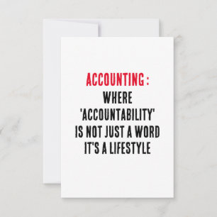 Accounting Where 'accountability' is not just a w Thank You Card