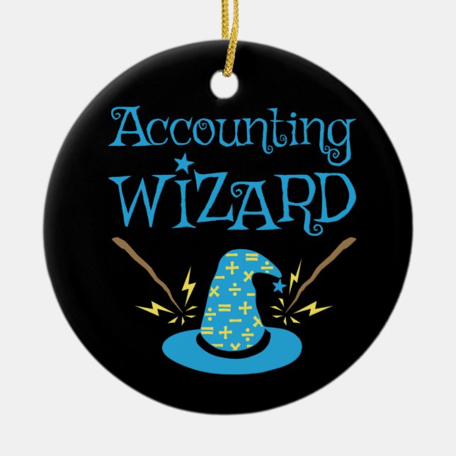 Accounting Wizard Accountant CPA Ceramic Ornament (Front)