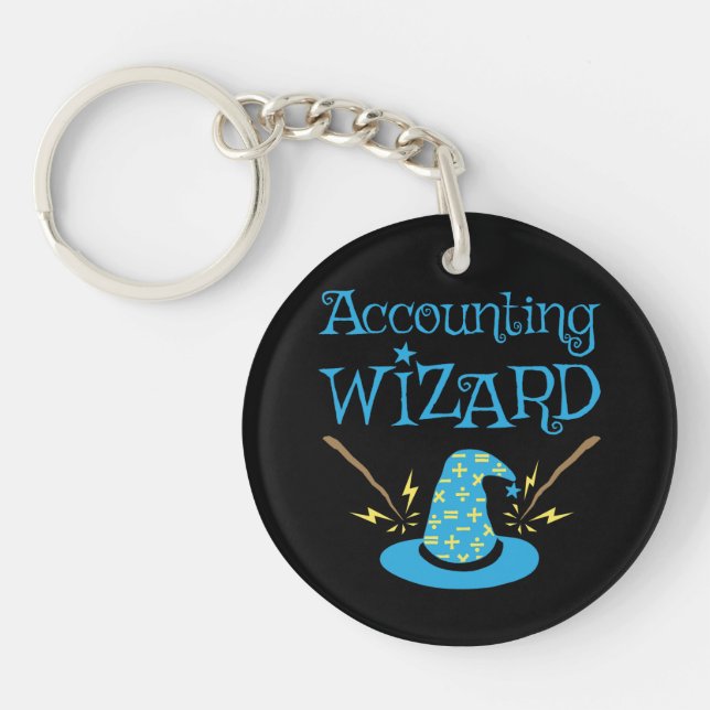 Accounting Wizard Accountant CPA Keychain (Front)