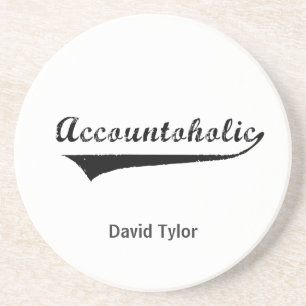 Accountoholic Sandstone Coaster