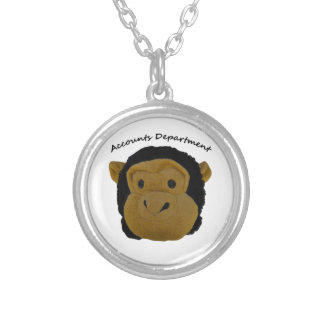 Accounts Department. Funny Gifts for work persons Silver Plated Necklace