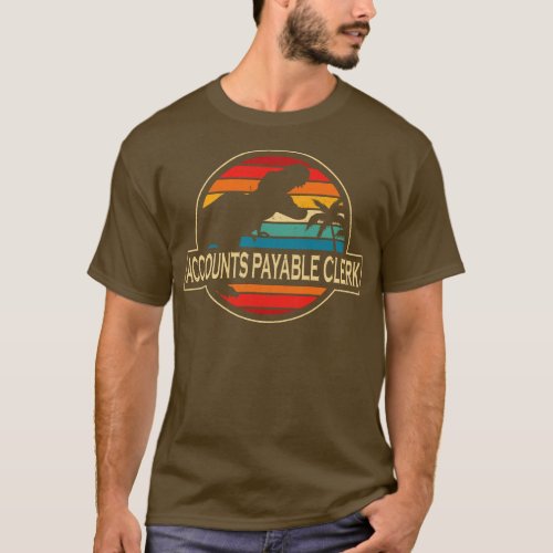 Accounts Payable Clerk Dinosaur T_Shirt