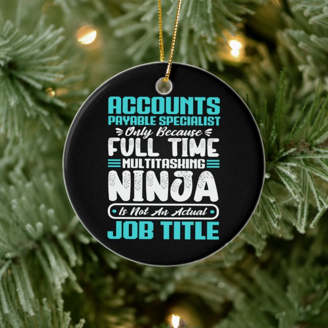 Accounts Payable Specialist Job Title Profession Ceramic Ornament (Tree)