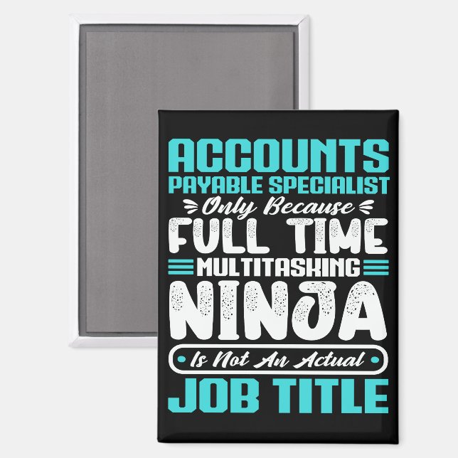 Accounts Payable Specialist Job Title Profession Magnet (Front/Back)