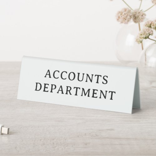 ACCOUNTS | Professional Modern Table Tent Sign