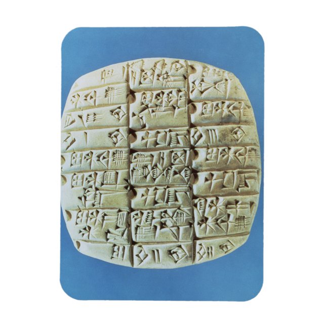 Accounts Table with cuneiform script, c.2400 BC (t Magnet (Vertical)