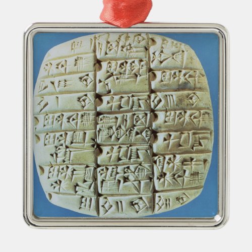 Accounts Table with cuneiform script c2400 BC t Metal Ornament