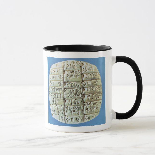 Accounts Table with cuneiform script, c.2400 BC (t Mug (Right)