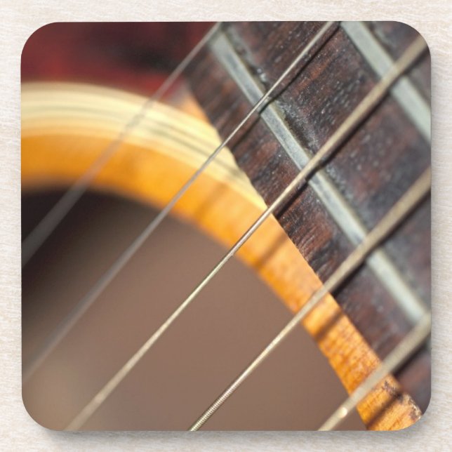 Accoustic Guitar Strings Drink Coaster (Front)
