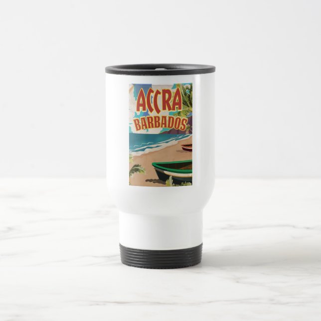 Accra Barbados travel poster Mug (Center)