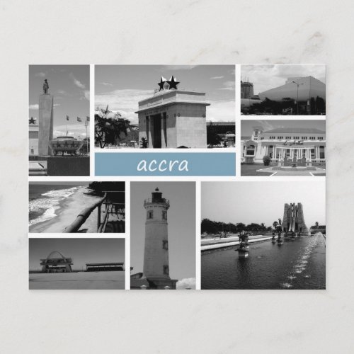 Accra bw postcard