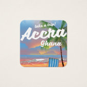 Accra Ghana beach travel poster (Front)