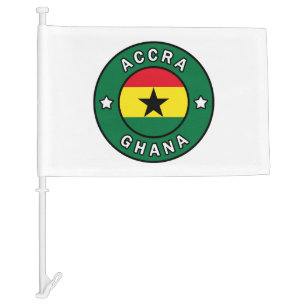 Accra Ghana Car Flag