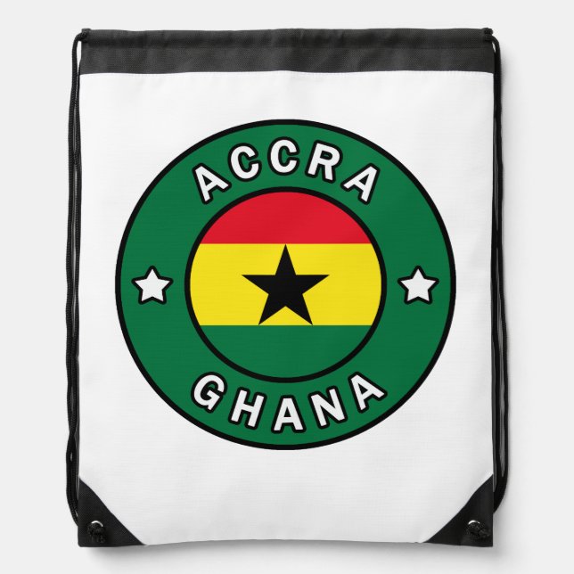 Accra Ghana Drawstring Bag (Front)