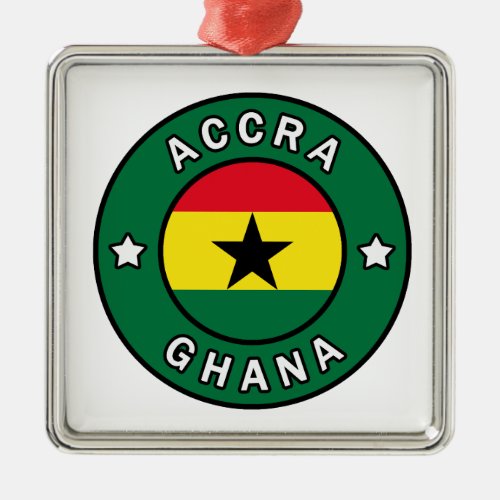 Accra Ghana Metal Ornament