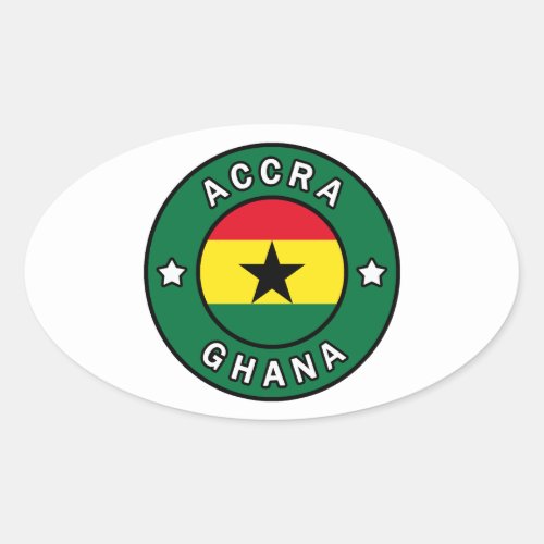 Accra Ghana Oval Sticker