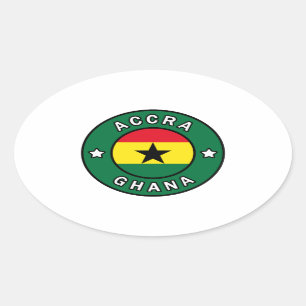 Accra Ghana Oval Sticker