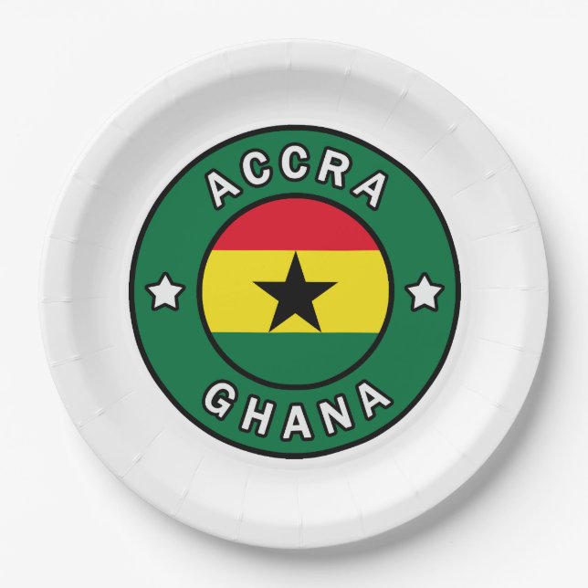 Accra Ghana Paper Plates (Front)