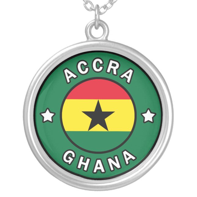 Accra Ghana Silver Plated Necklace (Front)