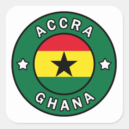 Accra Ghana Square Sticker