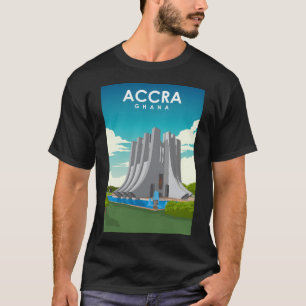 Accra Ghana Vintage Minimal Retro Travel Poster  T-Shirt