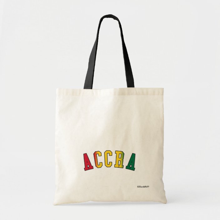 Accra in Ghana National Flag Colors Tote Bag