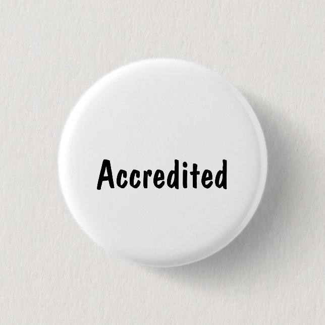 Accredited Pinback Button (Front)