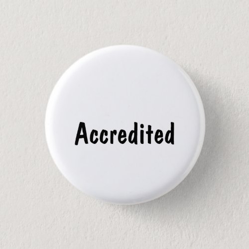 Accredited Pinback Button