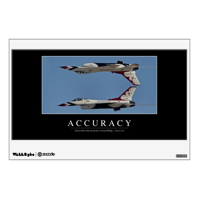 Accuracy: Inspirational Quote Wall Decal (Front)