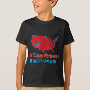 Accurate Election Map Merry Christmas Happy New Ye T-Shirt