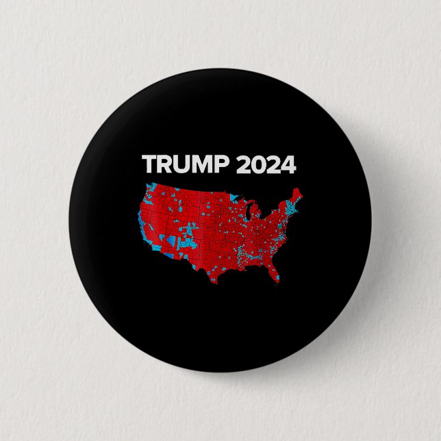 Accurate Map Of 2024 Election Results Trump Mega  Button (Front)